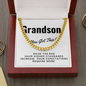 Grandson, You got this-Chain Link Necklace - Custom Heart Design
