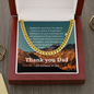 *Dad, I am because of you-Link Chain Necklace - Custom Heart Design