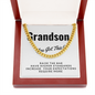 Grandson, You got this-Chain Link Necklace - Custom Heart Design