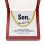 For Son, You got this-Chain Link Necklace - Custom Heart Design