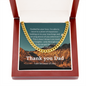 *Dad, I am because of you-Link Chain Necklace - Custom Heart Design