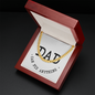 Dad can fix anything-Stainless Steel Link Chain - Custom Heart Design