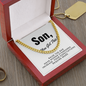 For Son, You got this-Chain Link Necklace - Custom Heart Design