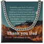 *Dad, I am because of you-Link Chain Necklace - Custom Heart Design