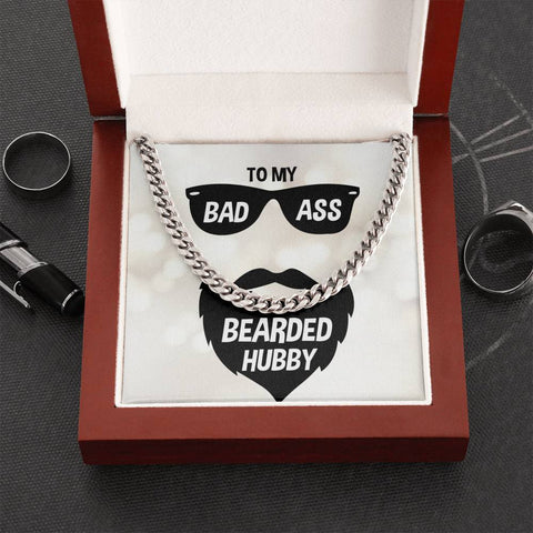 To My Badass Bearded Hubby - Custom Heart Design