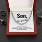 For Son, You got this-Chain Link Necklace - Custom Heart Design