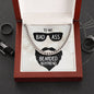 To My Badass Bearded Boyfriend--Cuban Link Chain Necklace - Custom Heart Design