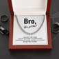 Bro, You got this-Cuban Link Chain - Custom Heart Design
