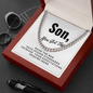 For Son, You got this-Chain Link Necklace - Custom Heart Design