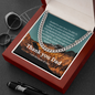 *Dad, I am because of you-Link Chain Necklace - Custom Heart Design