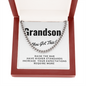 Grandson, You got this-Chain Link Necklace - Custom Heart Design