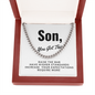 For Son, You got this-Chain Link Necklace - Custom Heart Design