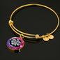 Mom, You are the heart of our family-Circle Bangle - Custom Heart Design