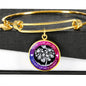 Mom, You are the heart of our family-Circle Bangle - Custom Heart Design