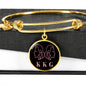 KKG Sorority Bangle - Custom Heart Design