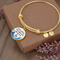 Bible Verse Bangle Bracelet-Custom Heart Jewelry