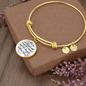 * She is clothed with strength and dignity, Prov. 31:5-Bible Verse Bangle Bracelet - Custom Heart Design