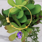 Birth Flower-July Lavender Bracelet - Custom Heart Design