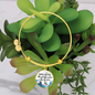 Bible Verse Bangle Bracelet-Custom Heart Jewelry