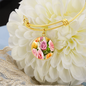 Birth Flower-June Rose Bracelet - Custom Heart Design