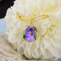 Birth Flower-July Lavender Bracelet - Custom Heart Design