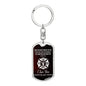 Fireman, Flames will not hurt you-Keychain - Custom Heart Design