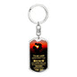 Son, From Dad- Statement Keychain - Custom Heart Design