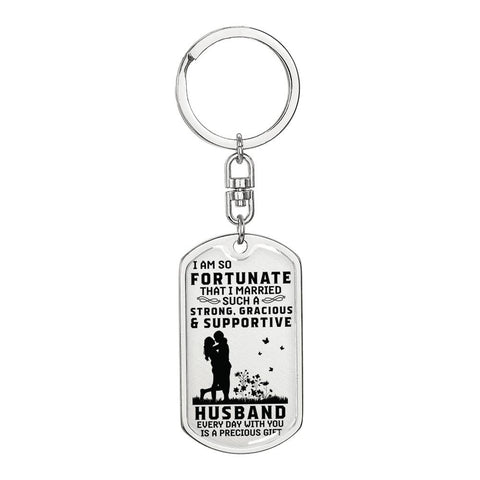 Husband, Everyday is a gift with you-Keychain - Custom Heart Design