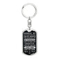Braver, stronger & smarter, From Mom & Dad-Swivel Keychain - Custom Heart Design
