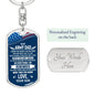 Army Dad, From Son-Keychain - Custom Heart Design