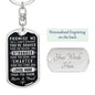 Braver, stronger & smarter, From Mom & Dad-Swivel Keychain - Custom Heart Design