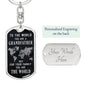 To the world you are a Grandfather-Keychain - Custom Heart Design