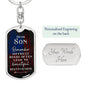 Son, Difficult roads-Keychain - Custom Heart Design