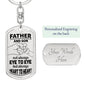 Father and Son-Swivel Keychain - Custom Heart Design