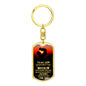 Son, From Dad- Statement Keychain - Custom Heart Design