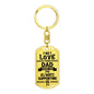 We love you Dad-Keychain - Custom Heart Design