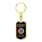 Fireman, Flames will not hurt you-Keychain - Custom Heart Design