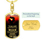Son, From Dad- Statement Keychain - Custom Heart Design