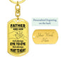 Father and Son-Swivel Keychain - Custom Heart Design