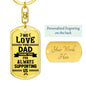We love you Dad-Keychain - Custom Heart Design
