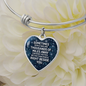 Thousand of miles away-Bangle - Custom Heart Design