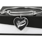 Blessed Graphic Heart Bangle Bracelet - Custom Heart Design