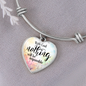 * With God nothing will be impossible-Bangle - Custom Heart Design