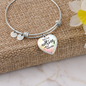 * With God nothing will be impossible-Bangle - Custom Heart Design