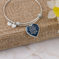 Thousand of miles away-Bangle - Custom Heart Design