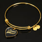 Blessed Graphic Heart Bangle Bracelet - Custom Heart Design