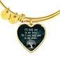 Mom Remembrance Statement Heart Bangle - Custom Heart Design