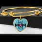 Best Mom Ever-Heart Bangle - Custom Heart Design