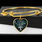Mom Remembrance Statement Heart Bangle - Custom Heart Design