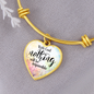 * With God nothing will be impossible-Bangle - Custom Heart Design